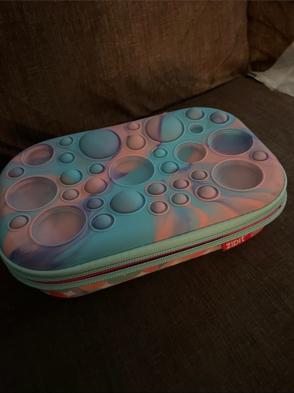 ZIPIT Pastel Bubble Pop Pencil Case - Blue & Pink